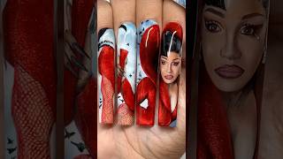 Painting CARDI B Nails‼️😍💅🏻 #nailartist #cardib #nails #nailart