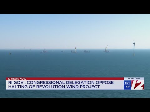 YouTube video thumbnail: RI Leaders Condemn Trump’s Stop-Work Order for Revolution Wind