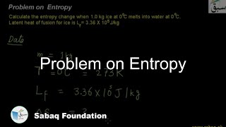 Problem on  Entropy