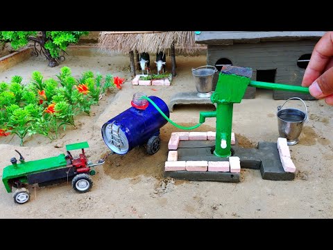 DIY how to make  cow shed | house of animals | horse house – cow shed | mini hand pump |woodwork