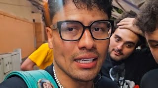 Lester Martinez INMEDIATAMENTE depues de victoria en frente de su gente Guatemalteca