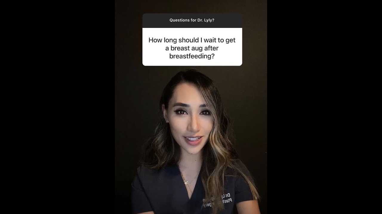 Doctor answering breast augmentation questions post-breastfeeding.