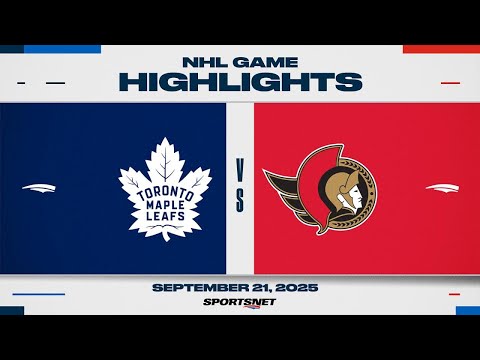 NHL Preseason Highlights | Maple Leafs vs. Senators - September 21, 2025