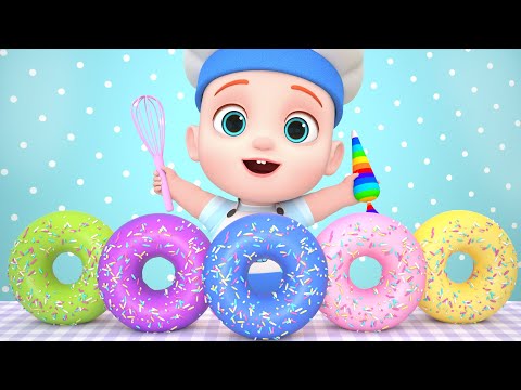 The Muffin Man Song - Colorful Donuts Version For Children | Leo Nursery Rhymes & Kids Songs