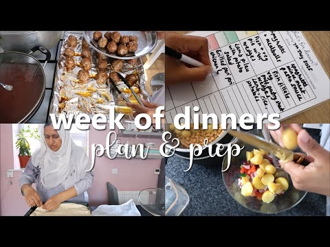 planning & prepping a week of dinners for my family of 9