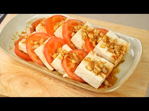 다이어트 식단으로 딱! 두부+토마토 조합 샐러드