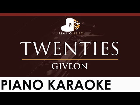 GIVEON – TWENTIES – HIGHER Key (Piano Karaoke Instrumental)