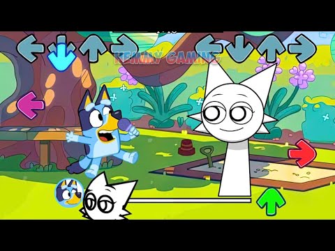 [SWAP] FNF Sprunki All Phases vs Bluey Full Episodes Sings Bluey Can Can | Incredibox Sprunki