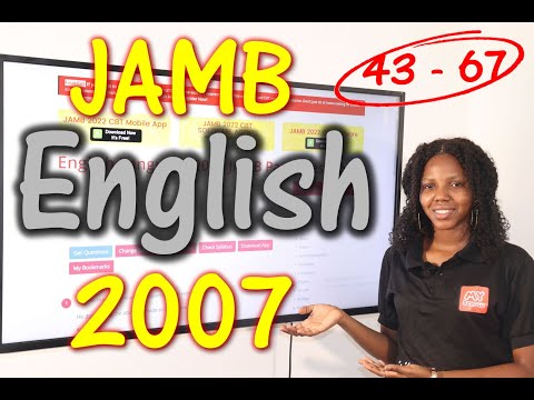 JAMB CBT English 2007 Past Questions 43 - 67