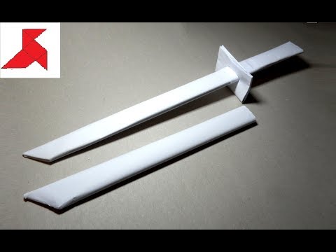 DIY - How to make the SAMURAI SWORD with a scabbard from A4 paper