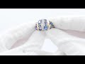 Vittoria Ring Blue and White Zircon Stones