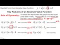 Key Features of Absolute Value Functions