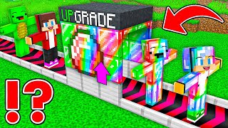 JJ and Mikey found GOD UPGRADE into RAINBOW in Minecraft Challenge - Maizen JJ Mikey!
