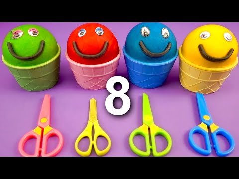 The best way to learn colors is with plasticine, ice cream, molds and numbers—that's Play Doh.