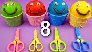 The best way to learn colors is with plasticine, ice cream, molds and numbers—that's Play Doh.