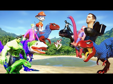 ALL SpiderMan Dinosaurs SKIBIDI TOILET & PAW PATROL Fighting in Superhero Pro Team Complication