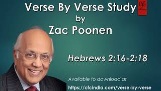 7.  Hebrews 2:16 to 2:18 - Zac Poonen - Verse By Verse Study