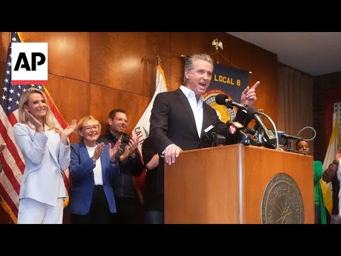 YouTube video thumbnail: Gov. Newsom and His Wife Campaign for California Redistricting Measure