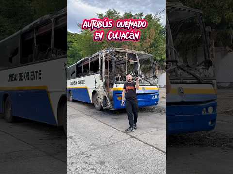 Exploré a este autobús incendiado en Culiacán 💀☠️🔥 #urbex #misterio #lugaresabandonados #urbexmx