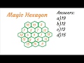 Magic Hexagon Problem Solving
