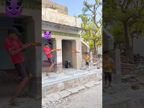 Free fire kids funny gameplay in real life 😛 🔥 #shorts #freefire