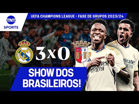 GOLAÇO DE RODRYGO E BRILHO DOS BRASILEIROS JUNTO COM VINI JR. | REAL MADRID 3X0 BRAGA