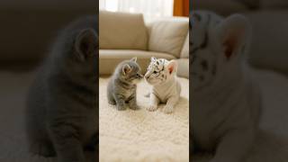Playful Twins! The Baby Tiger and Kitten Who Discovered Their Similarities