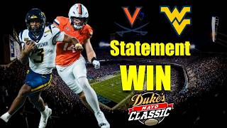 WVU Makes a Statement! West Virginia vs. Virginia Postgame Reaction | Duke's Mayo Classic