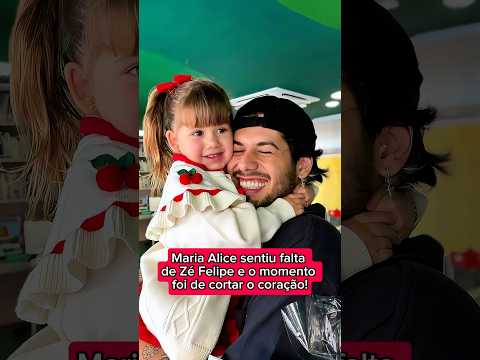 Maria Alice sentiu falta de Zé Felipe e o momento foi de cortar o coração!