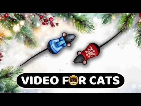 CAT GAMES - Christmas Mice. Videos for Cats | CAT TV | 1 Hour.