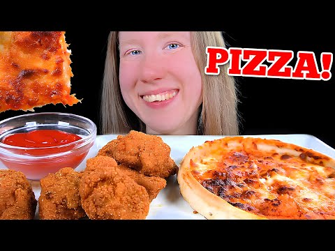 ASMR  PIZZA & CHICKEN NUGGETS MUKBANG EATING SOUNDS