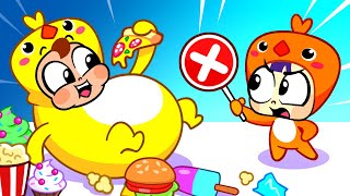 🍔 Don't Overeat 🍕😣 Five Little Chicks 🐥 And Nursery Rhymes