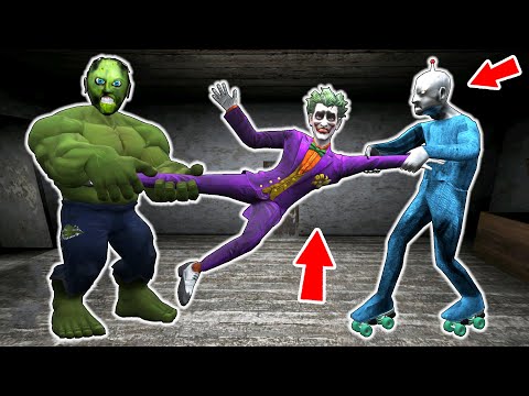 Granny Hulk and Grandpa-Robot vs Joker - funny horror animation (p.198)