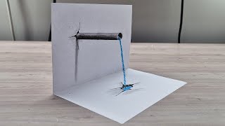 3d drawing easy illusion on paper step by step