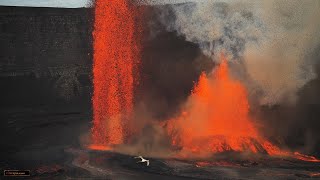 Kilauea Volcano Summit Eruption Part 16 Episode 15 - Birds Everywhere & Lava Fountains