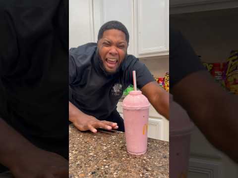 Drinking Scariest Grimace shake #shorts