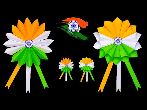 Republic Day Amazing Craft | Tricolor badge decoration ideas | 26th January special craft