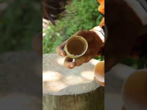 Natur Wasser Flasche💦 aus Bambus 🌴 #survival #bushcraft #outdoors #dschungel