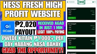 FRESH HESS HIGH PROFIT INVESTMENT✅| ₱2,020 GCASH PAYOUT | RECEIVED AGAD IN JUST 1MIN | FREE ₱20