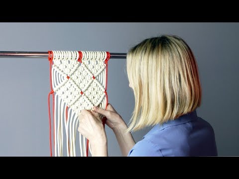 DIY Macramé Diamond Mesh Pattern for Wall Hanging | Home Decor