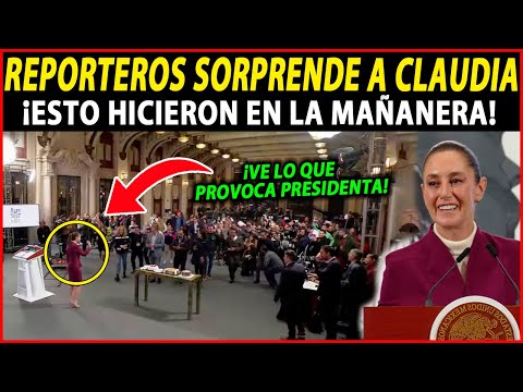 REPORTEROS SORPRENDE A CLAUDIA CON TREMENDO DETALLE, PRESIDENTA NO SE PUDO CONTENIR MIRA LO QUE PASÓ