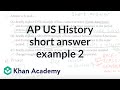 AP US History Exam: Short Answer Section