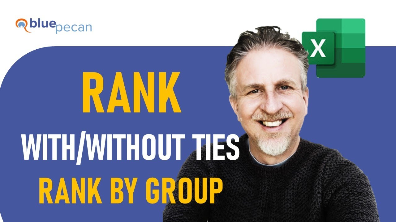 Rank Scores in Excel | With or Without Ties | Rank by Group
