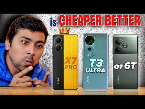 POCO X7 Pro vs vivo T3 Ultra vs realme GT 6T - Full Comparison