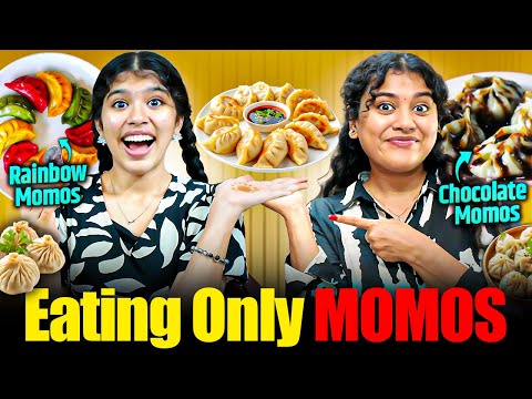 🔥Eating Only MOMOS😜 for 24 hours || Food Challenge😋 || Ammu Times
