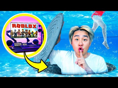 I Built A Secret Gaming Room Under Water To Hide From My Dad!