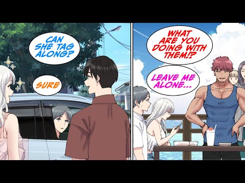 Went to the beach with my colleague and my sister, but then... [Manga Dub]