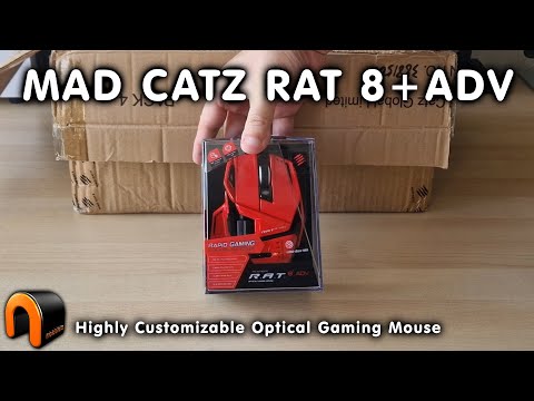 MAD CATZ RAT 8+ ADV Customizable Gaming Mouse UNBOXING!