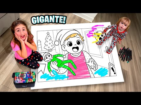 PINTAMOS BOBBIE GOODS GIGANTE! QUEM COLORE MELHOR? MINI vs GRANDE vs GIGANTE! Pai Também Vloga
