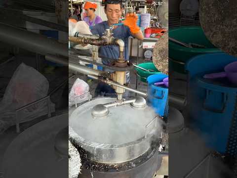 Big Scale Rice Noodle Making In Thailand